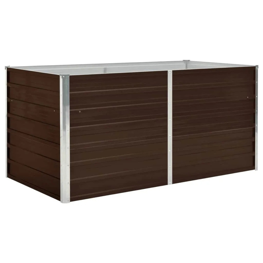 DELUKE Hochbeet OSKAR aus verzinktem Stahl in Braun, B/T/H: 160 x 80 x 77 cm - Bild 2