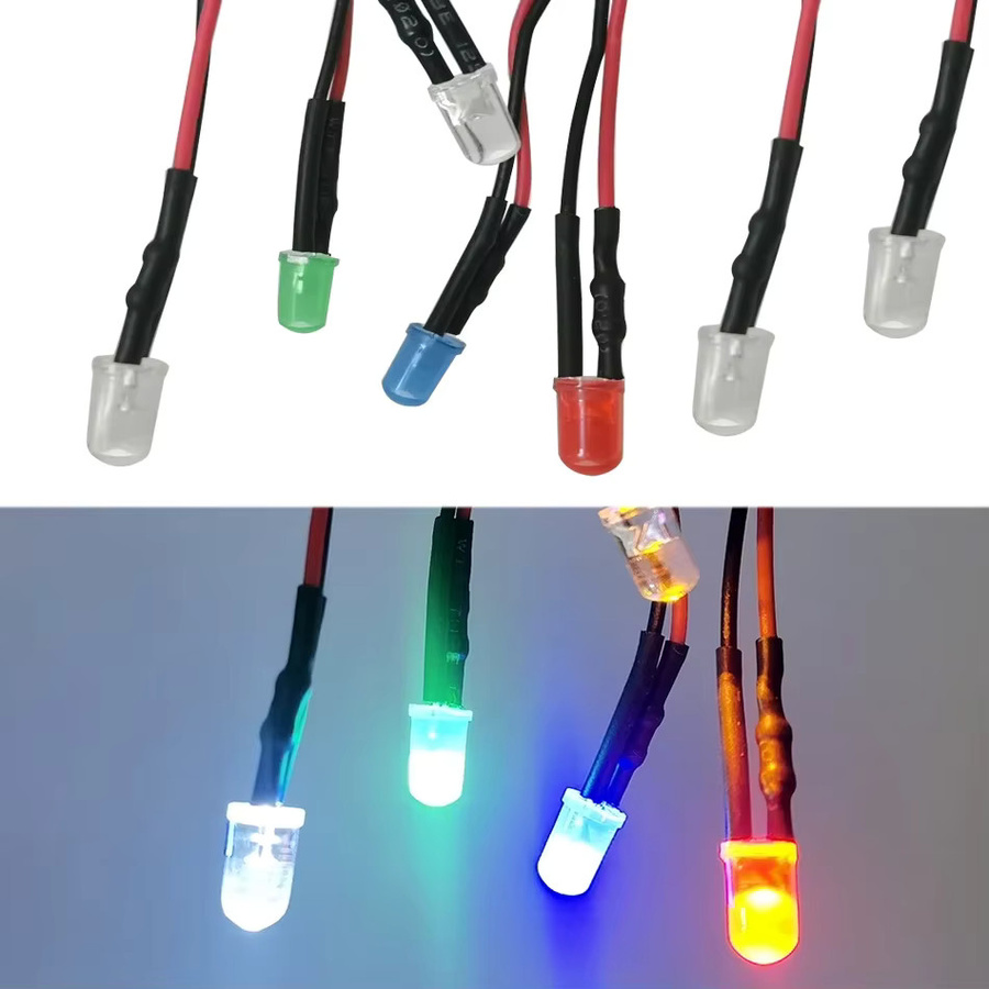 TiaoChongYi LED-Modelllicht mit DC5V USB-Anschluss und 5 mm vorverdrahteten runden LEDs in Rot, Grün und Blau für dein DIY-Nachtlicht - Bild 4