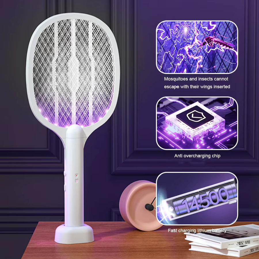 APWIKOGER 2-in-1 Elektrischer Insektenvernichter 3000V USB-Aufladbar in Weiß - Bild 5