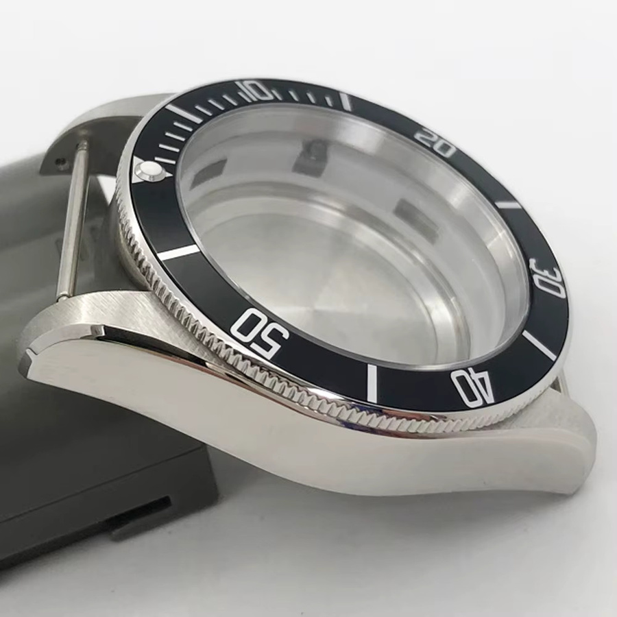 Neiton Uhrengehäuse Edelstahl, Silber, 41 mm, Saphirglas, Unisex - Bild 2