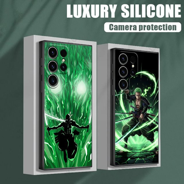 ZORO Roronoa One Piece Handyhülle aus weichem Silikon für Samsung Galaxy S25 S24 S23 S22 S21 S20 Ultra 5G Plus FE in Multicolour - Bild 1