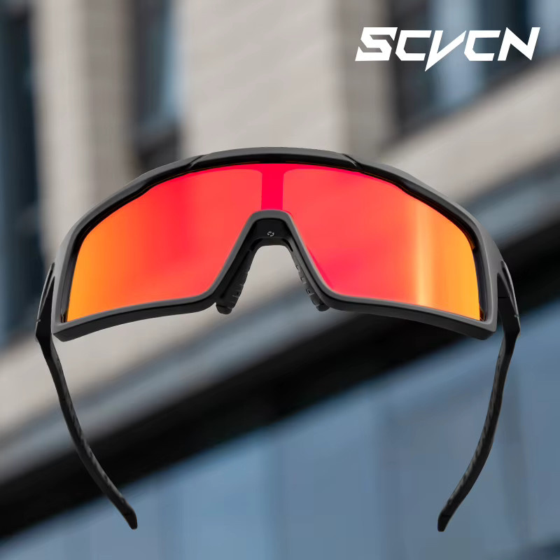 SCVCN Sportsonnenbrille, Unisex, Vollrand, Black, Kunststoff - Bild 2
