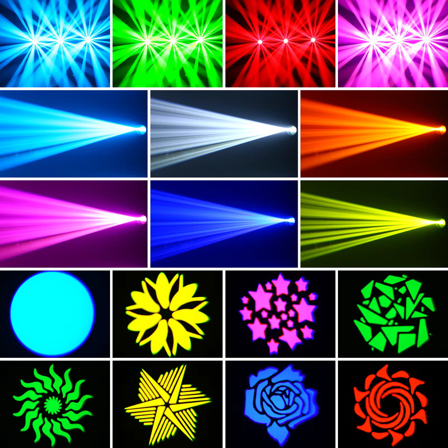 DayFlicker 2er Set Weiße 150W LED Moving Head Effektleuchten mit Fernbedienung und DMX512 für Konzerte und Hochzeiten - Bild 5