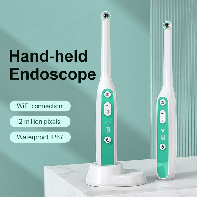 INSKAM WIFI Mund-Untersuchungskamera mit 1440P Auflösung und 2MP Bildsystem, IP67 wasserdichtes Endoskop in Weiß - Bild 1