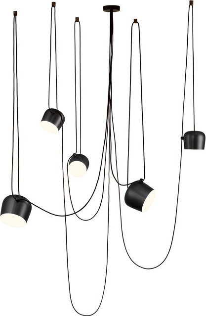 Flos Aim LED-Pendelleuchte 5er-Set in Schwarz mit warmweißem Licht (2700K) - Bild 1