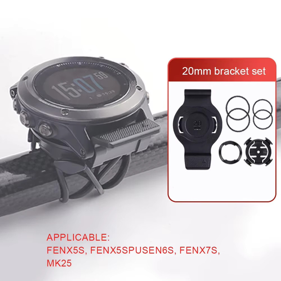 QuickFit Fahrrad Tacho Ständer für Garmin in Schwarz, abnehmbare Halterung für 20/22/26mm Lenker - Bild 4