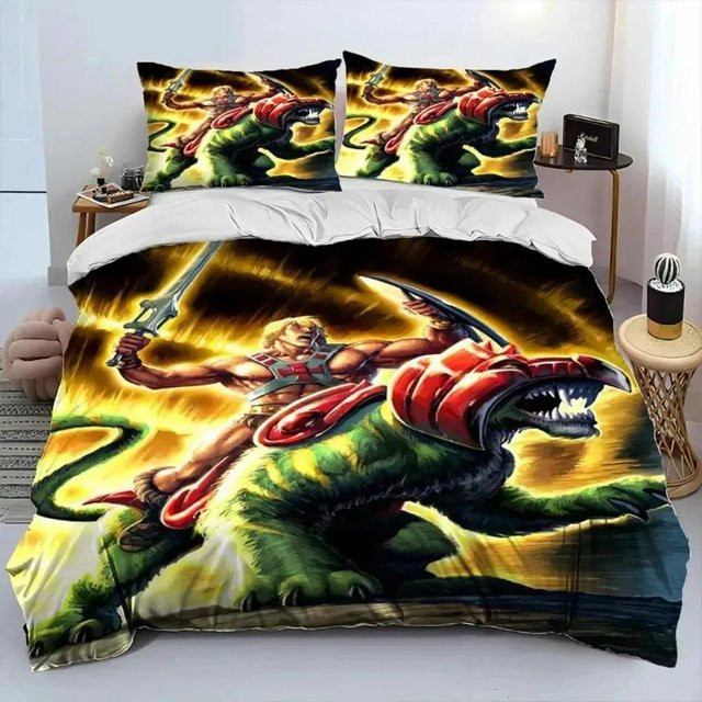 He Man Die Masters des Universums Bettwäsche-Set von jinmeige mit Bettdeckenbezug und Kissenbezug, Mehrfarbig, B/H: 135 x 200 cm - Bild 1