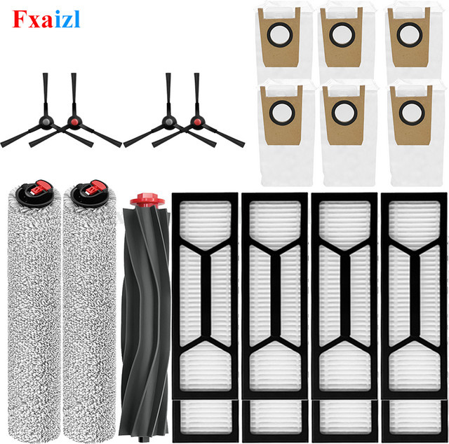 Fxaizl Zubehör-Set für Eufy Omni S1 Pro und Omni S1 mit Hauptwalze, Seitenbürste, HEPA-Filter, Mopp-Tuch und Staubbeuteln - Bild 1