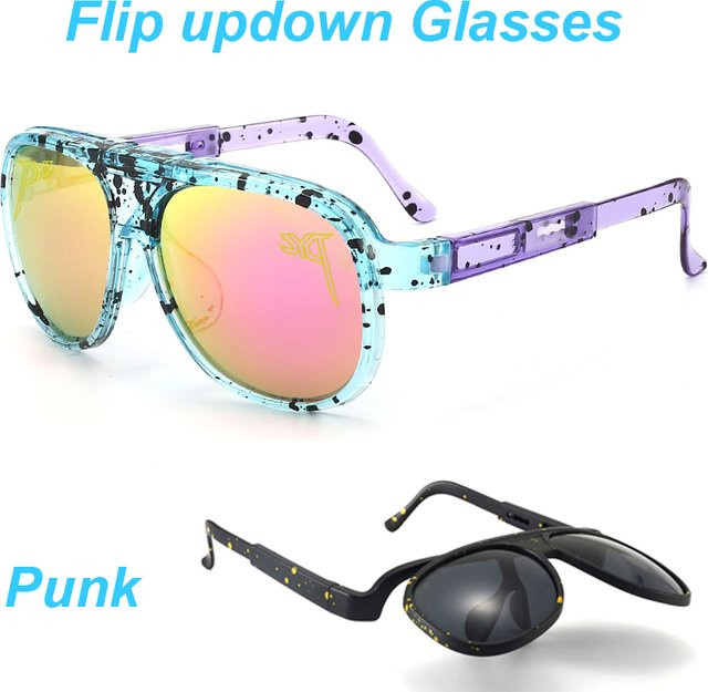 PYC JYQ Sonnenbrille, Vollrand, Square, Multicolor, Kunststoff - Bild 1