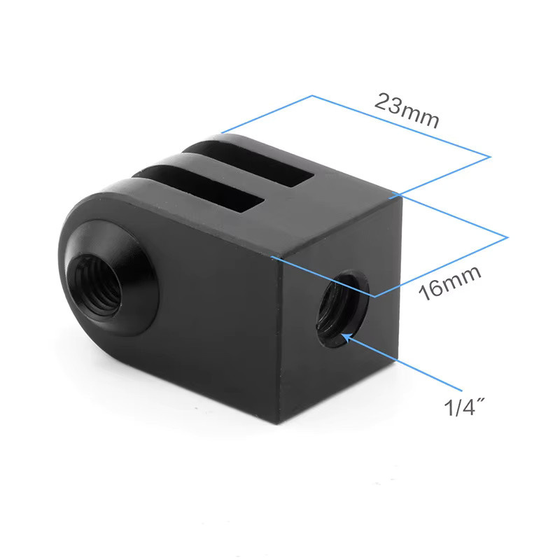 SZKOSTON Mini Stativ Adapter CNC Einbeinstativ Halterung Basis in Schwarz für GoPro Hero 12 11 10 9, DJI OSMO Action 4 und Insta 360X4 Kamera Zubehör - Bild 2