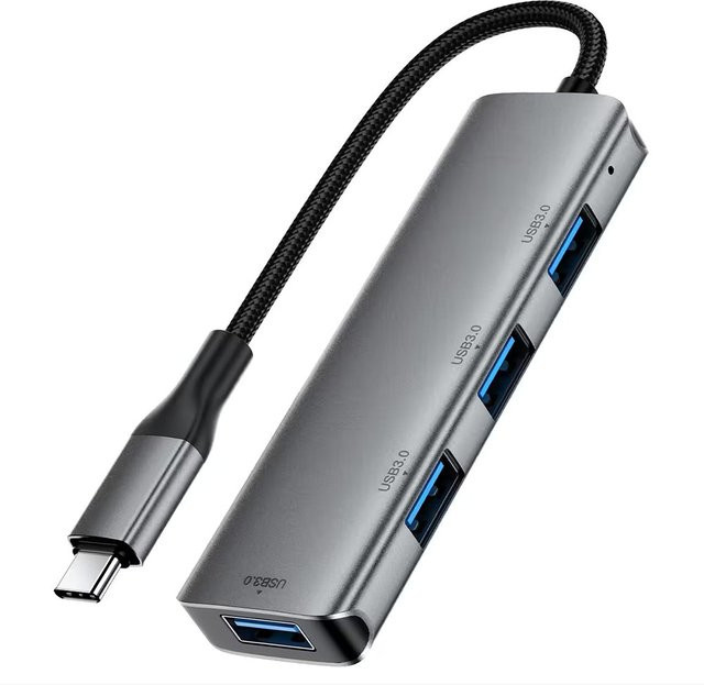 Acefast J15 USB-C Hub 4in1 in Grau - Bild 1
