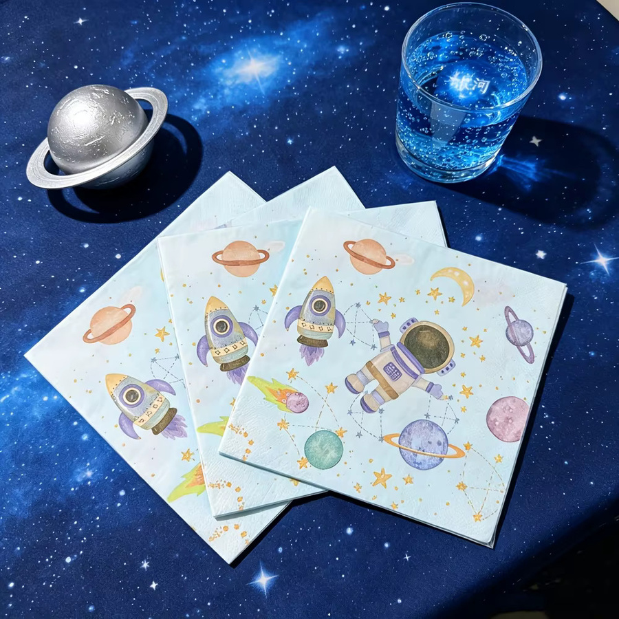 Dekorative Astronauten Servietten für deine Party und Eventdekoration in Mehrfarbig - Bild 2