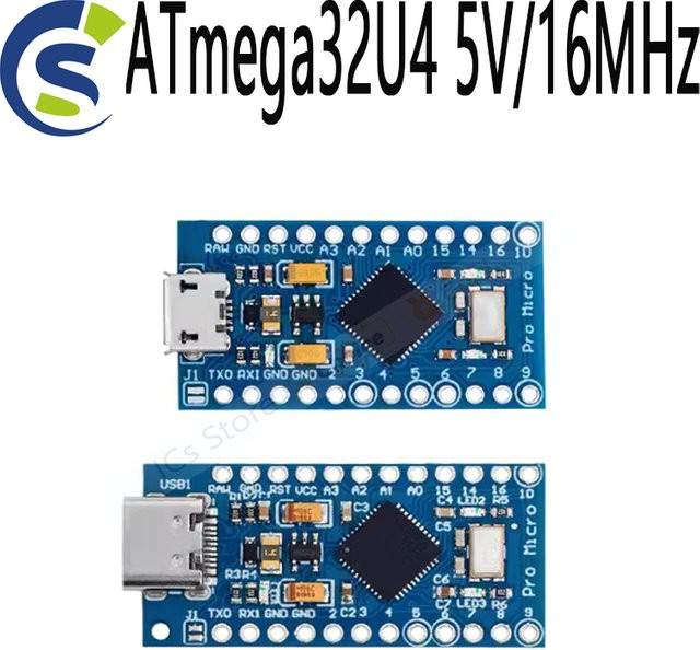 ANNUOSENCHIP Pro Micro Arduino-Modul mit ATmega32U4 in Blau - Bild 1