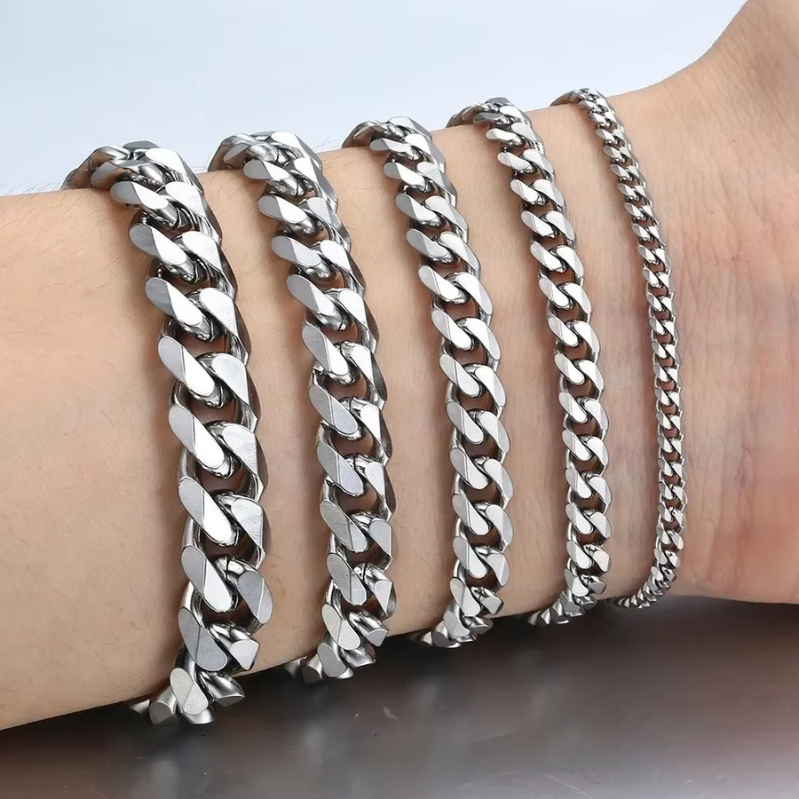 HIYEE Armband Edelstahl, Silber, Herren - Bild 5