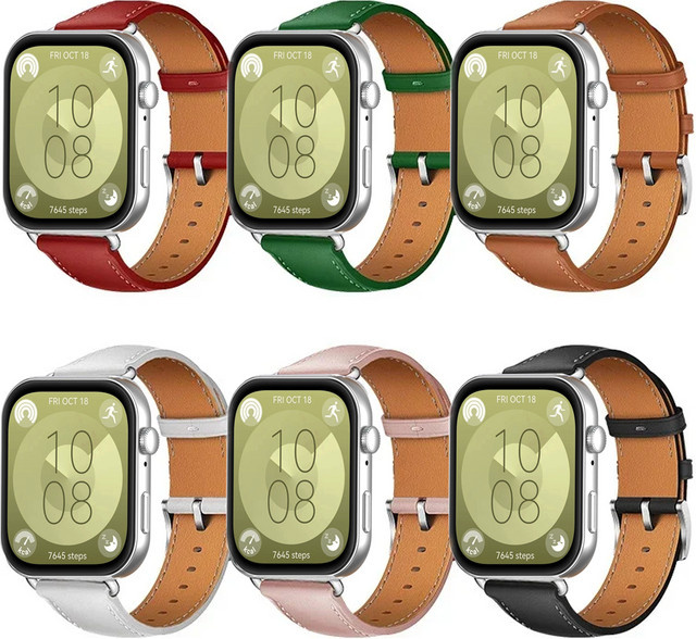 Uhrenarmband Leder, Vintage, Unisex, für Huawei Fit 3 Smartwatch - Bild 1