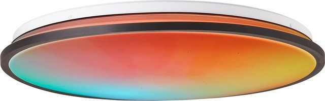 Brilliant Heida LED Deckenaufbau-Paneel in Schwarz, rund, 30 W, 3000 lm, Lichtfarbe dimmbar (3000-6500 K), Durchmesser: 48 cm - Bild 1