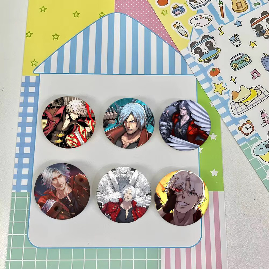 Brosche Anime D-Devil M-May C-Cry 5 Dante Rundes Abzeichen Anstecknadel - Bild 3