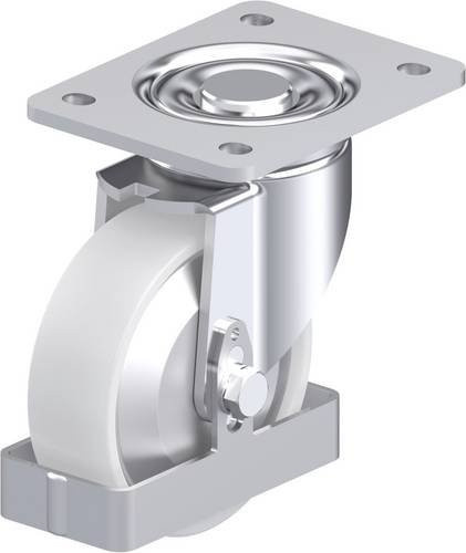 Blickle Stahlblech-Lenkrolle LH-PO 125KA-3-FA-FS in Silber, Rad-Durchmesser: 125 mm, Tragfähigkeit: 300 kg - Bild 1