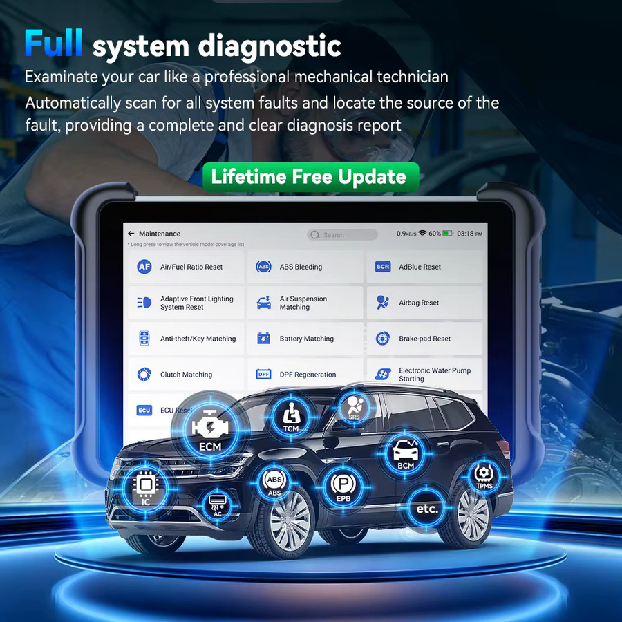 MUCAR 892BT Pro OBD2-Scanner in Schwarz mit CAN FD/DoIP Alle-System-Diagnose, bidirektionalem Scan-Tool und 35 Reset-Funktionen - Bild 3