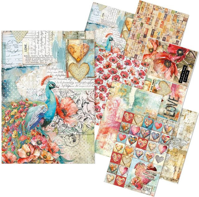 Motiv-Strohseiden Sortiment Majestic Dream Ciao Bella in Multicolor im Format A5 - Bild 1