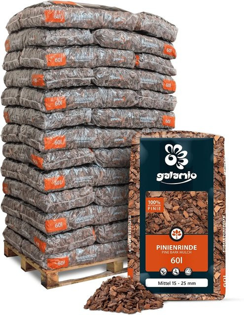 Galamio Rindenmulch Pinie Mittel 60 l pro Sack - Bild 1