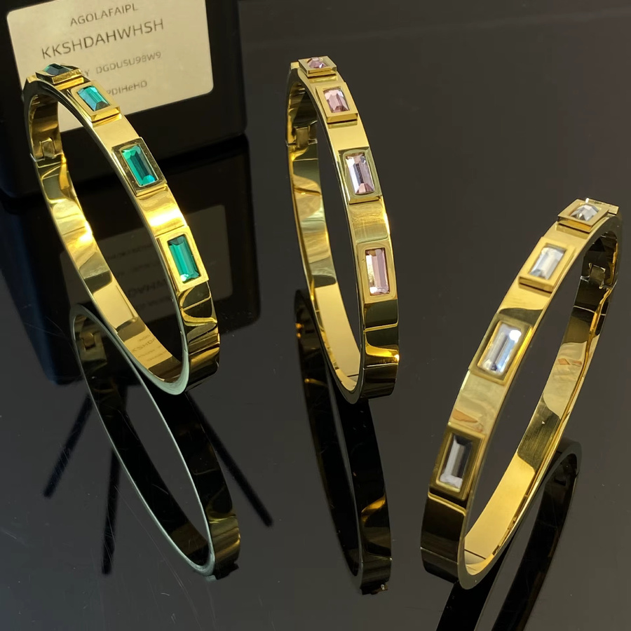 ZAKOL Armband, 18 Karat vergoldeter Edelstahl, Zirkonia, Damen - Bild 2