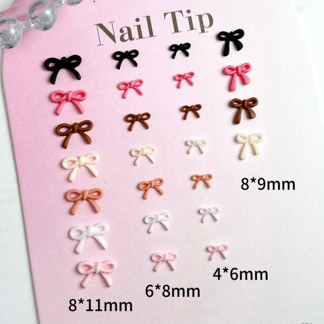Nagel Charms Bowknots Harz, Light Pink-03, 50 Stück, Glänzend - Bild 1