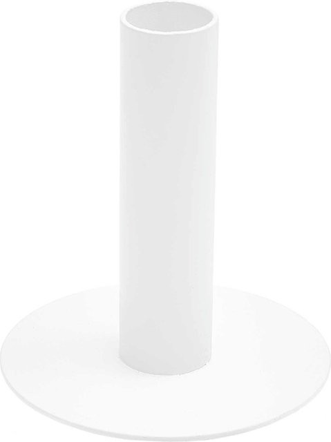 Rico Design Kerzenständer aus Metall in Weiß für Stabkerzen und Spiralkerzen, Höhe: 10 cm - Bild 1