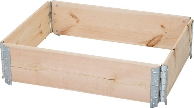 SIENA GARDEN Stapelbares Hochbeet aus Kiefernholz in Braun, B/T/H: 60 x 60 x 19,5 cm - Bild 1