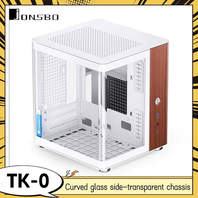 Jonsbo TK-0 ITX-Gehäuse mit geschwungenem Glasdesign in Schwarz, unterstützt 240mm Wasserkühlung und SFX-Netzteile - Bild 1