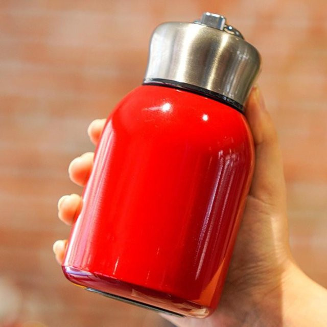 Binchi Outdoor Equipment Vakuum Glaskolben Wasser Tasse mit 304 Edelstahl Liner in Rot, 300ml - Bild 1