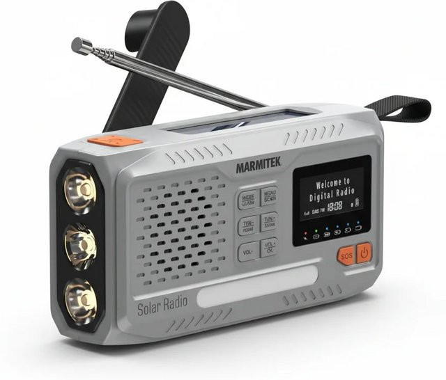 Marmitek RESQ 100 Portables Kurbelradio in Grau - Bild 3