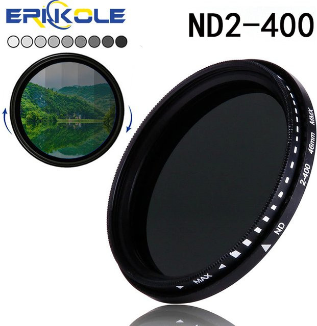 Variabler ND-Filter für deine Kamera, Einstellbarer Neutraldichtefilter ND2-ND400 in Schwarz - Bild 1