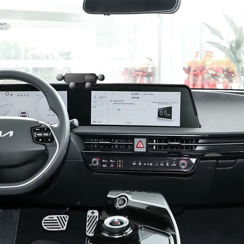 AOSRRUN Smartphone-Halterung für Kia EV6 2022 2023 mit Abdeckung für den 12,3-Zoll-Bildschirm in Schwarz - Bild 3