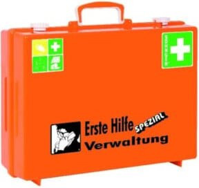Söhngen Erste-Hilfe-Koffer für Metallbearbeitung DIN13157 plus Erw. in Orange, B/T/H: 40,0 x 40,0 x 15,0 cm - Bild 1