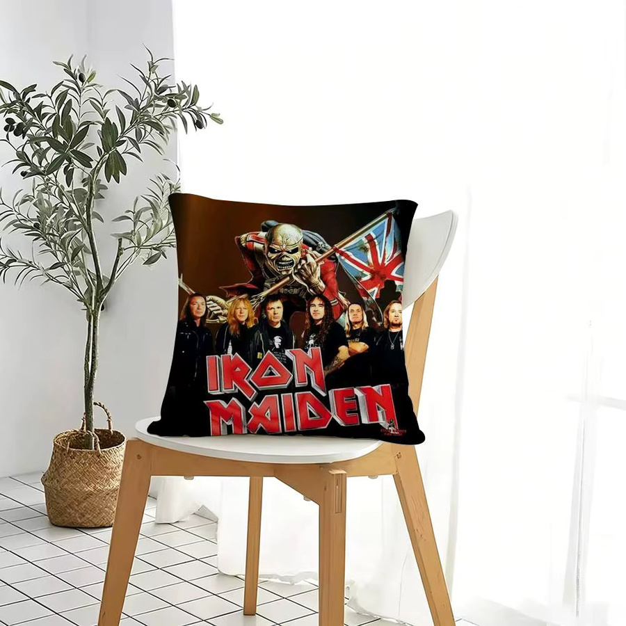 SINGER The Iron Maidens quadratischer Kissenbezug mit doppelseitigem Grafikdruck, Breite: 30 cm, Höhe: 30 cm - Bild 2