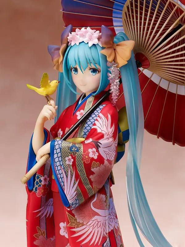 Hatsune Miku Anime Actionfigur im Kimono mit Regenschirm aus PVC, Höhe: 23,0 cm - Bild 3