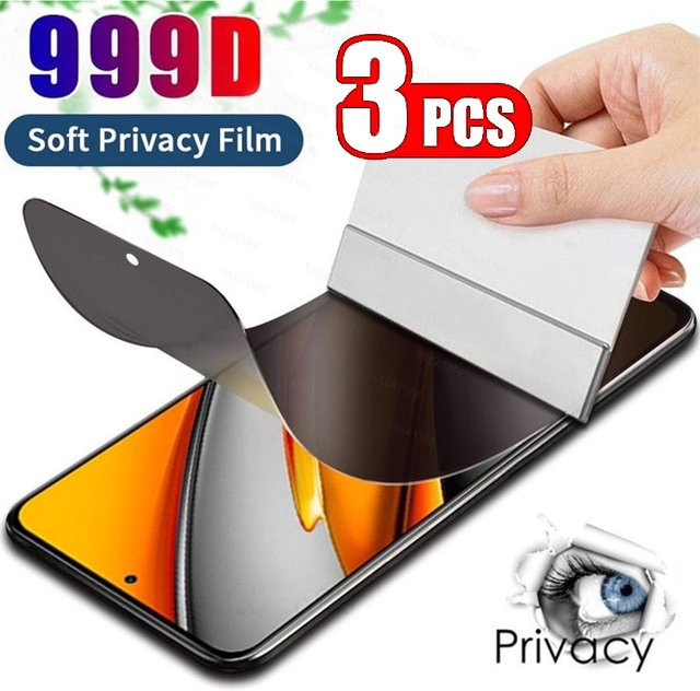 3er Pack Datenschutz Hydrogel Displayschutzfolie für Realme 10 10T 11 11x 12 4G Pro Plus 4G 5G 10s 12 Lite in Transparent - Bild 1