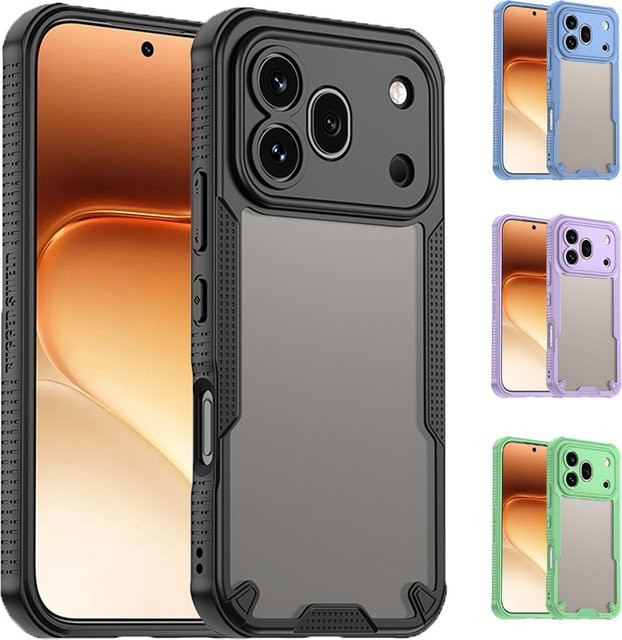 Foohly Hybrid Rugged Armor Schutzhülle für Honor 600 Pro 5G in Schwarz und Lila - Bild 1
