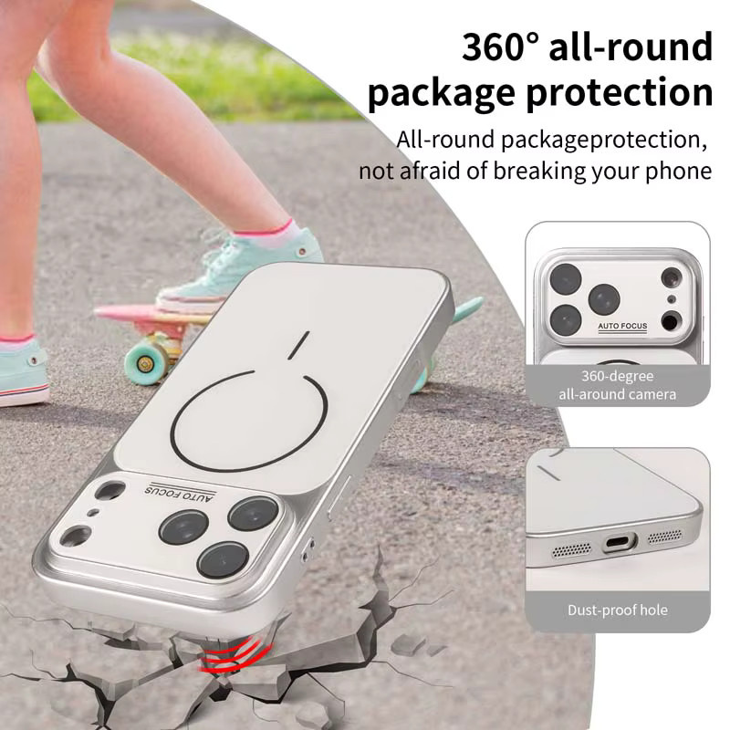 Tsimak Magnetische Schutzhülle für iPhone mit Smooth Glass Lens und MagSafe Unterstützung in Lila - Bild 4