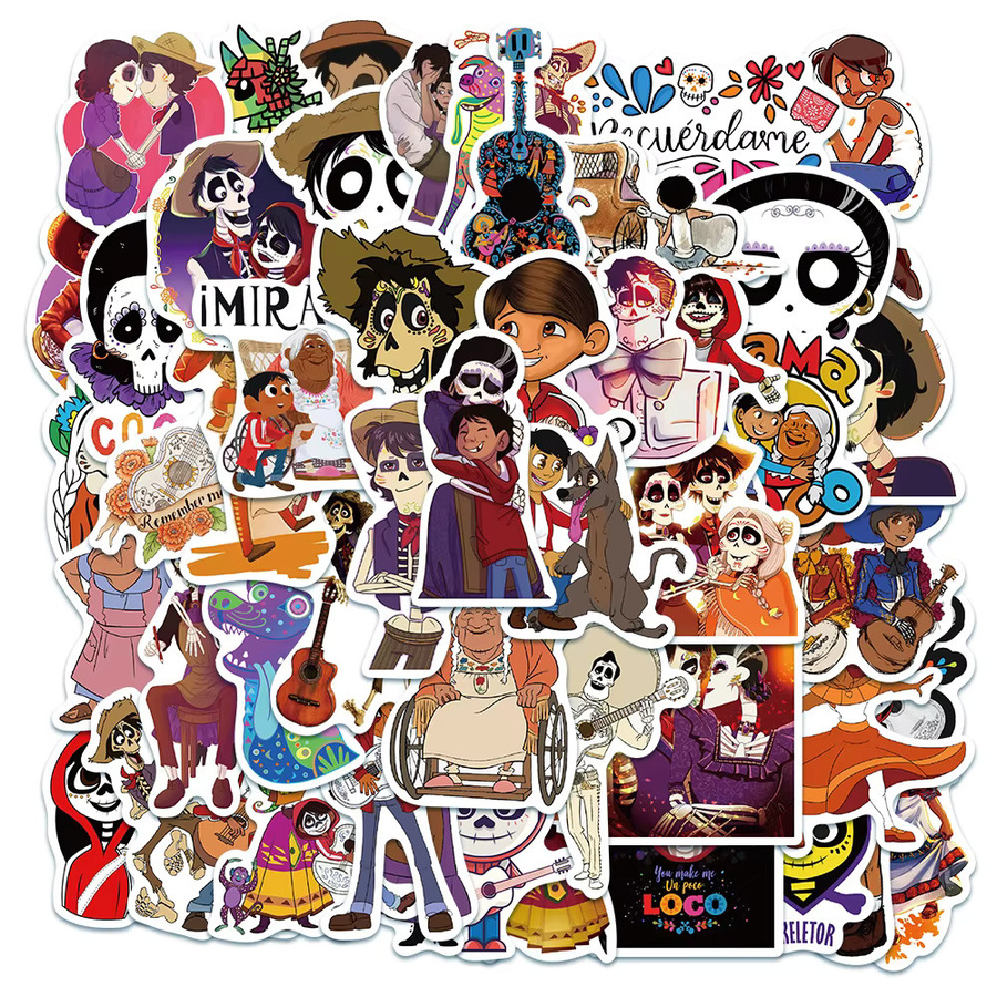 Disney Coco Cartoon Aufkleber Set wasserdicht für Laptop, Telefon und Scrapbooking, Mehrfarbig - Bild 2