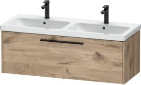 Duravit Waschtischunterschrank D-Code in Ei Marmor Weiß, B/T/H: 118,4 x 40 x 46 cm - Bild 1