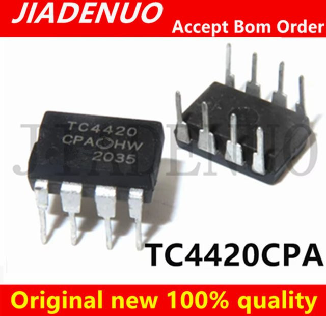 10er Set TC4420CPA TC4429CPA TC4428CPA TC4427CPA TC4426CPA TC4424CPA TC4422CPA TC428CPA TC426CPA DIP-8 Chipsatz in Schwarz - Bild 1