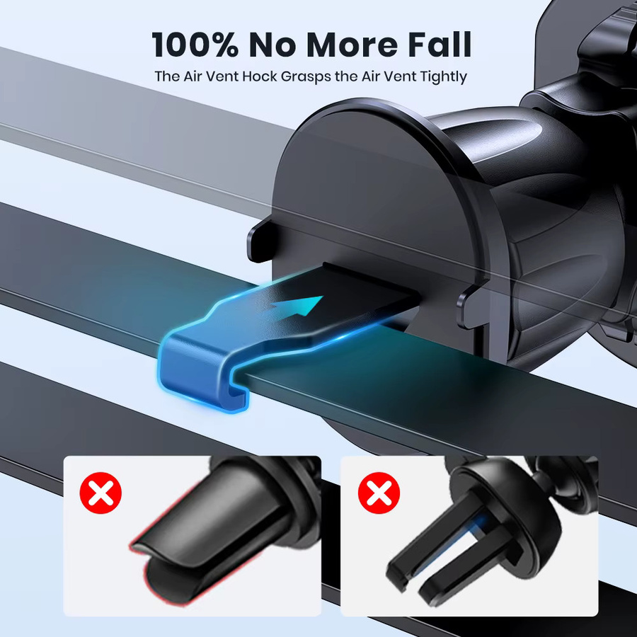 TOPK Magnetische Autotelefonhalterung für Lüftungsschlitze mit N52 Magnet, Schwarz, Universell für iPhone und Samsung - Bild 3