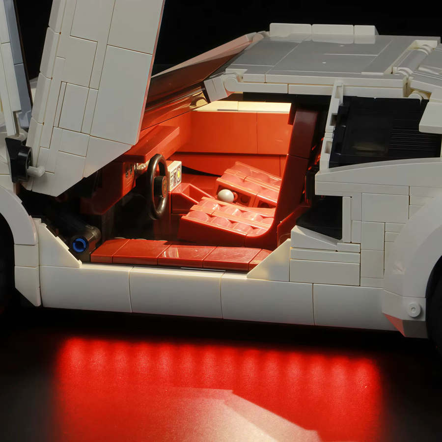 MAXCXT LED-Licht für LEGO 10337 Countach 5000 Quattrovalvole, dekorative DIY-Lampe in Weiß - Bild 3