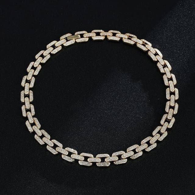YIRAN Jewelry Halskette, Kupfer, Gold, Zirkonia, Herren, 50cm - Bild 1