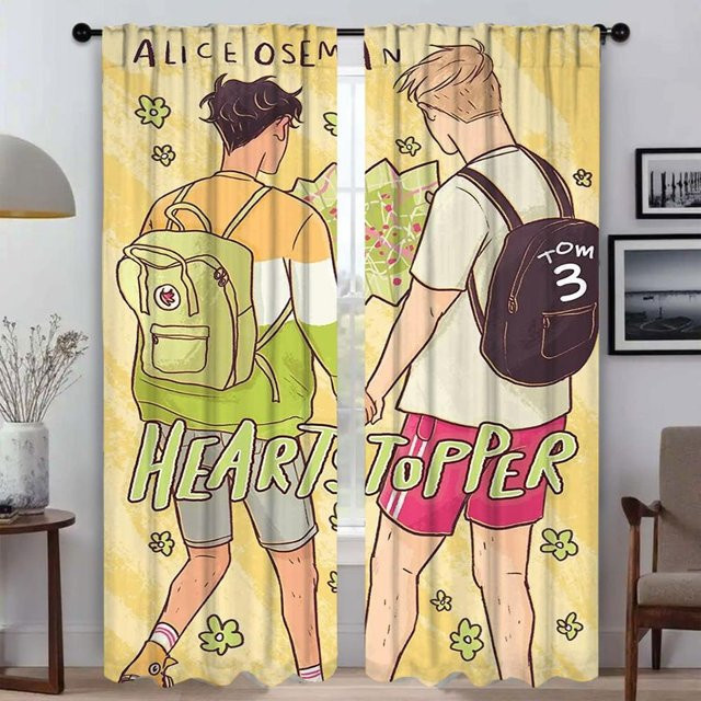 Herzstopper Tüll-Vorhänge für Schlafzimmer und Wohnbereich, 2er-Set, Gelb, B: 50 cm, H: 70 cm - Bild 1