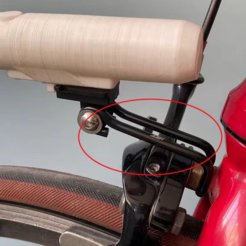 TRIGO Fahrrad-Scheinwerferhalterung und Computerhalterung für Rennrad, Minivelo oder Faltrad in Schwarz - Bild 4