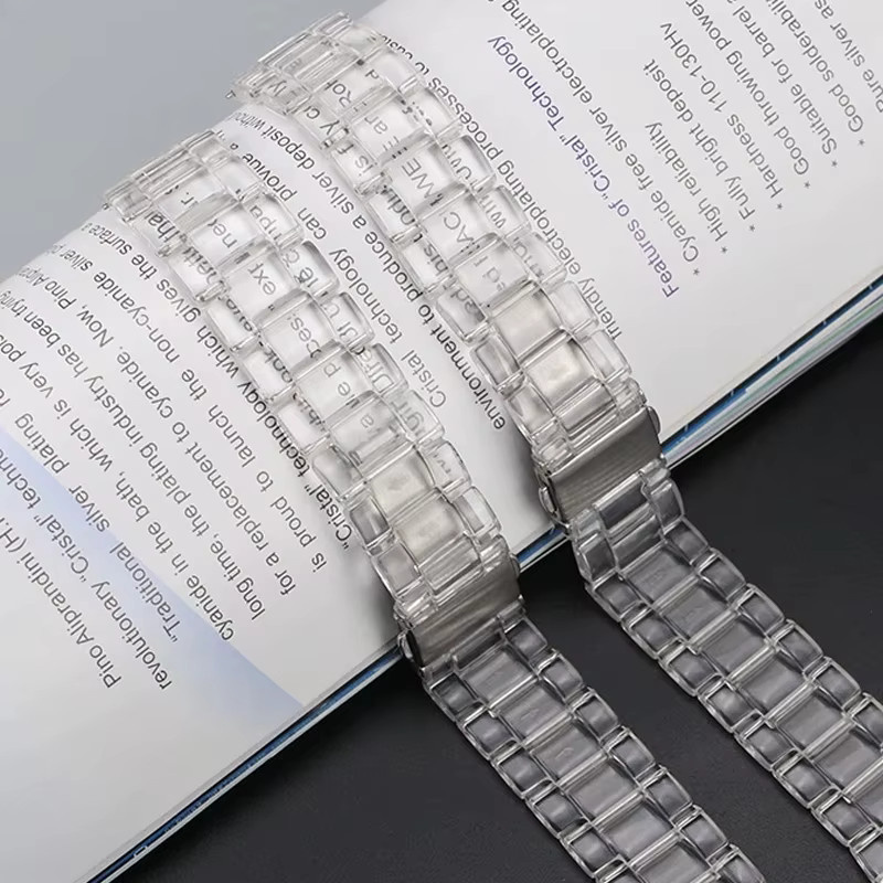 Jansin Uhrenarmband Harz, Transparent, für Huawei Fit 4 Pro Fit 3 - Bild 2