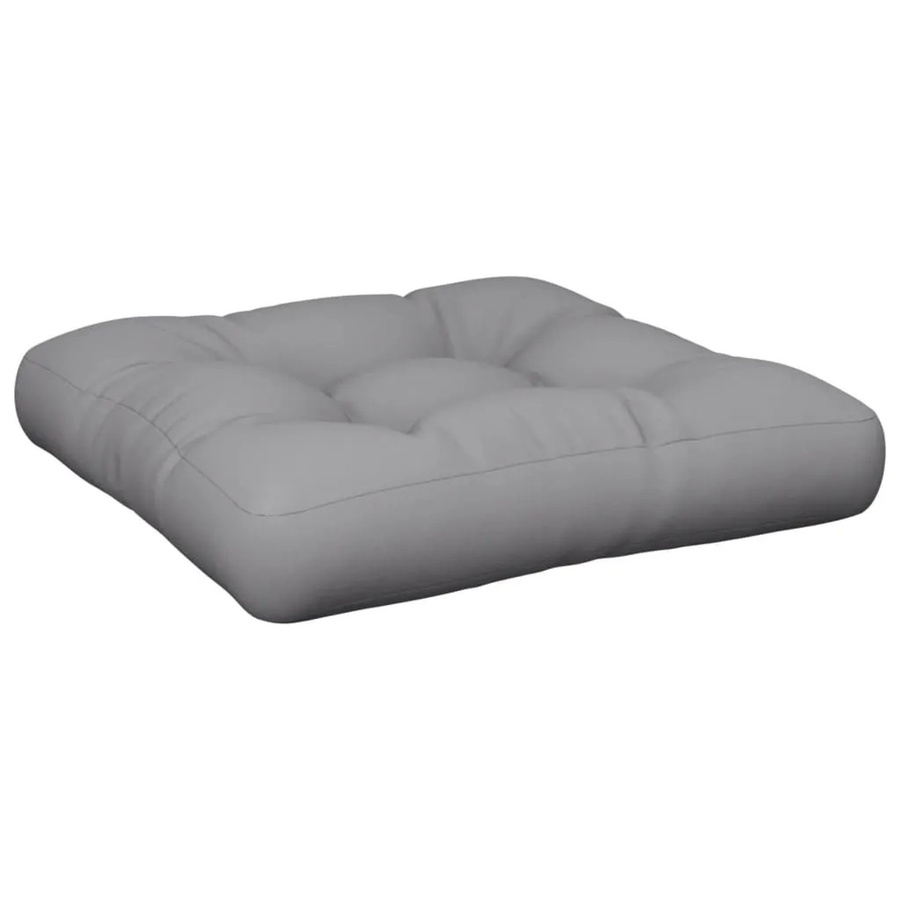 vidaXL Palettenkissen Grau aus Polyester, UV-beständig und wasserabweisend, B/T/H: 60 x 60 x 12 cm - Bild 2